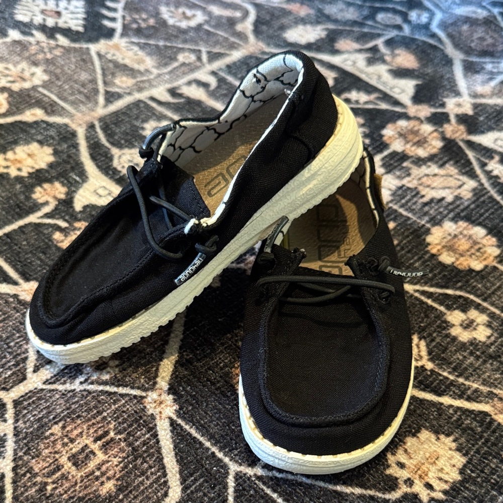 Hey Dude Black Boat Shoes